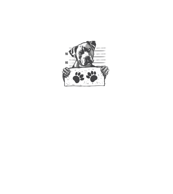 Staffordshire Terrier Închisoare model alb pe tricou