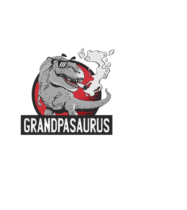 Grandpasaurus T-rex model negru pe tricou
