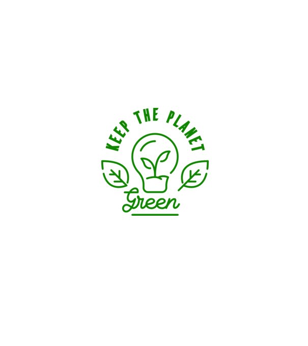 Keep The Planet Green - Ziua Pământului model alb/roșu pe tricou