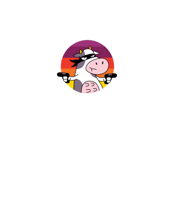 Pew Pew Pew Madafakas Vacă model negru pe tricou