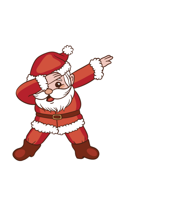 Santa Dab model negru pe tricou