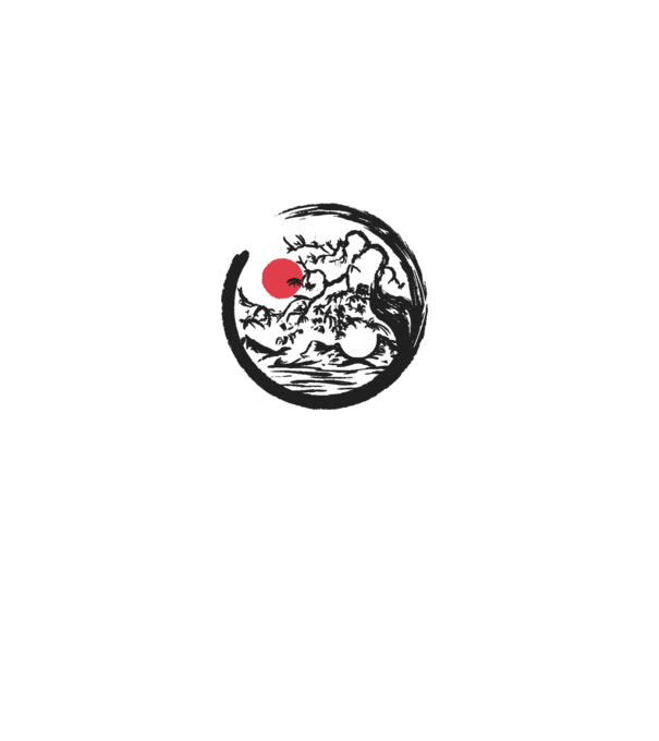 Yin-Yang Bonsai model gri pe tricou