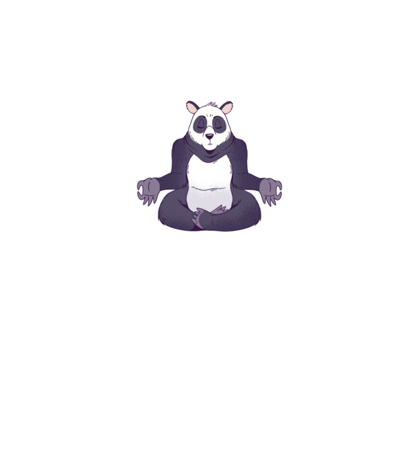 Panda Meditație model roz pe tricou
