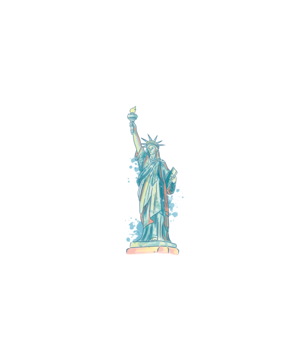 Statuia Libertății model alb pe tricou