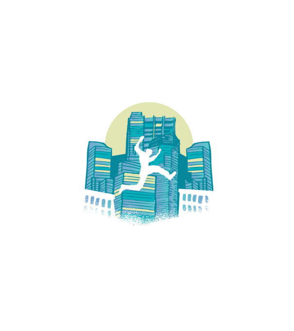Parkour model negru pe tricou