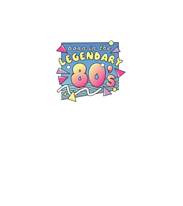 M-am născut în legendarii ani 80 model negru pe tricou