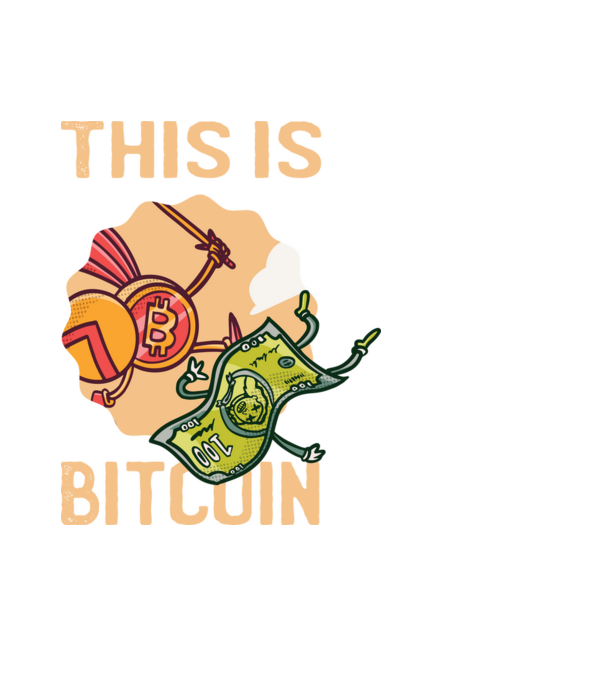 This is Bitcoin model negru pe tricou