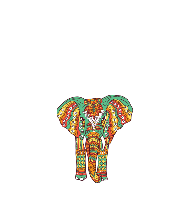 Mandala Elefant model nisipiu pe tricou