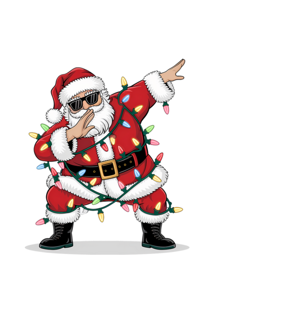 Santa Dab model albastru deschis pe tricou