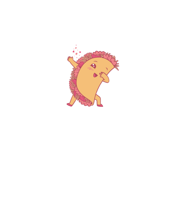 Kawaii Taco DAB model albastru închis pe tricou