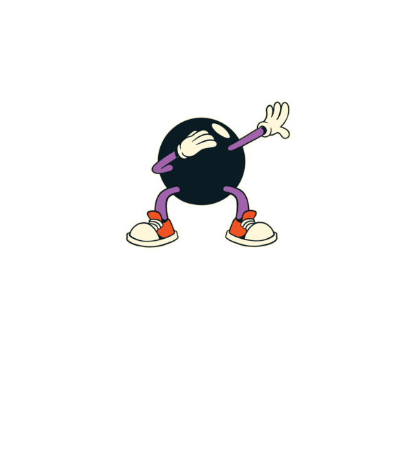 Bowling DAB model negru pe tricou