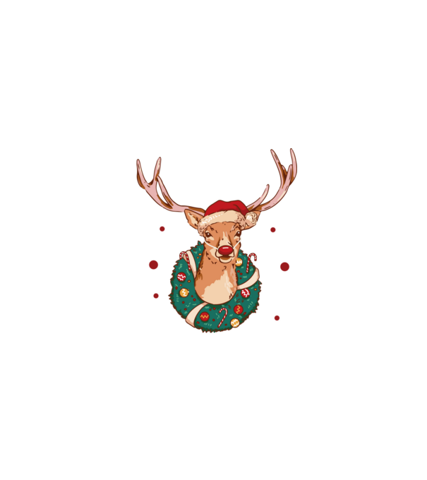 Oh deer, Christmas is here model negru pe tricou
