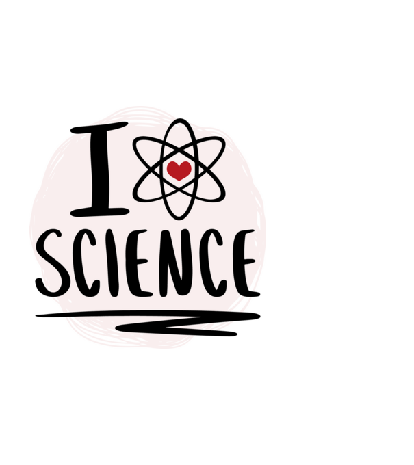 I Love Science știință model negru pe tricou