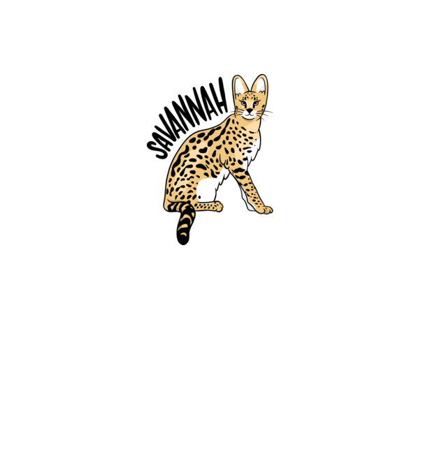 Pisică Savannah model gri pe tricou