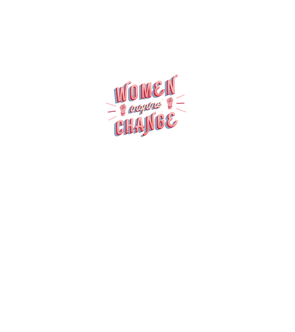 Women inspire change Ziua Femeii model alb pe tricou