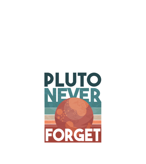 Pluto never forget model negru pe tricou