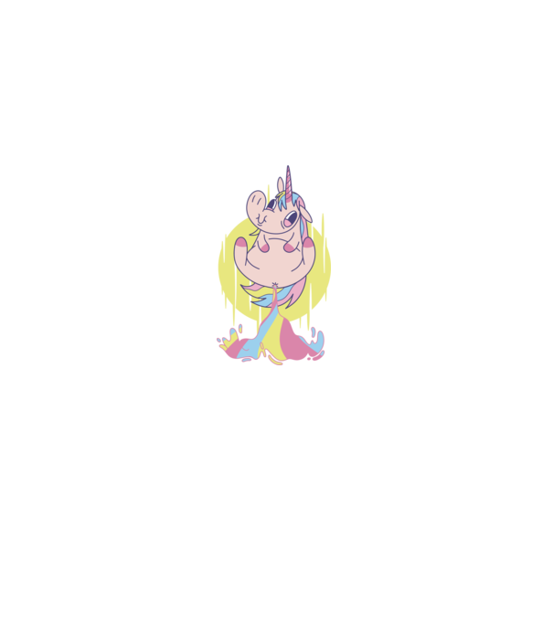 Bășină Unicorn model negru pe tricou
