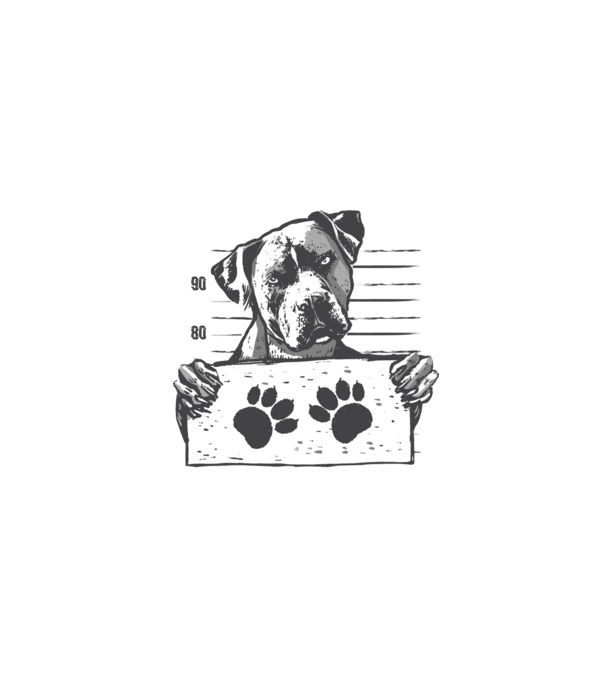 Staffordshire Terrier Închisoare model gri pe tricou