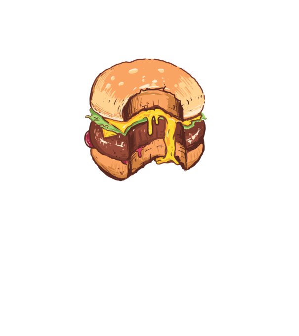 Hamburger model turcoaz pe tricou