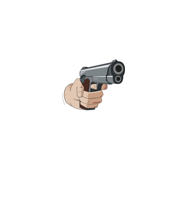 Pistol model turcoaz pe tricou