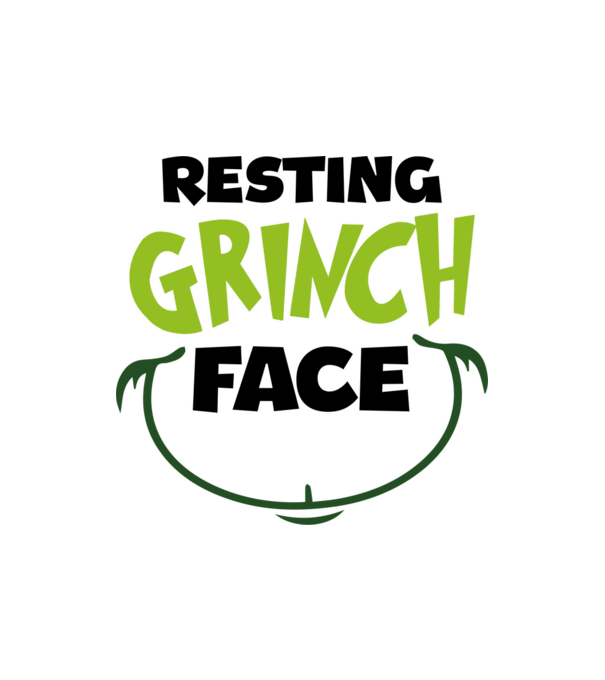 Resting Grinch face model nisipiu pe tricou