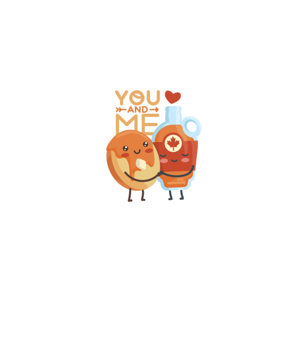 'You and Me tricou cuplu pentru Valentine''s Day' model albastru jeanși pe tricou