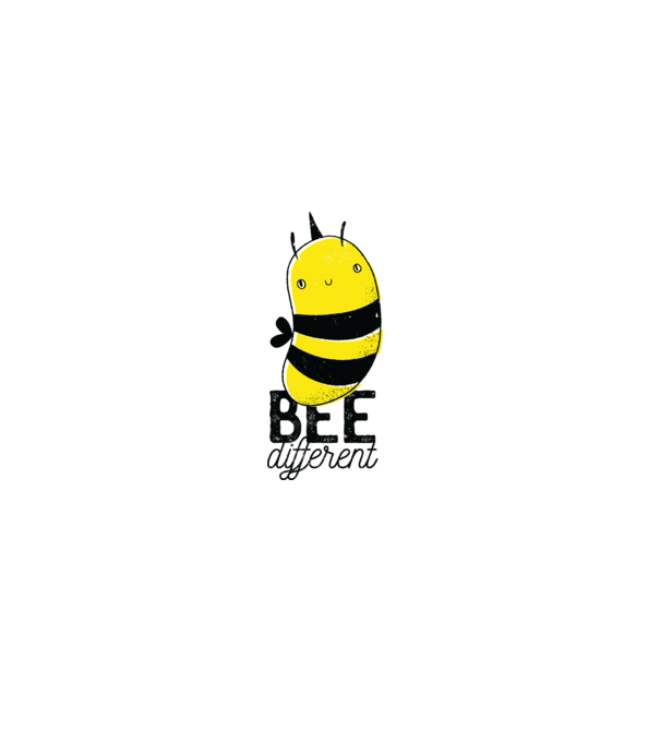 Bee different tricou albinuță model alb pe tricou