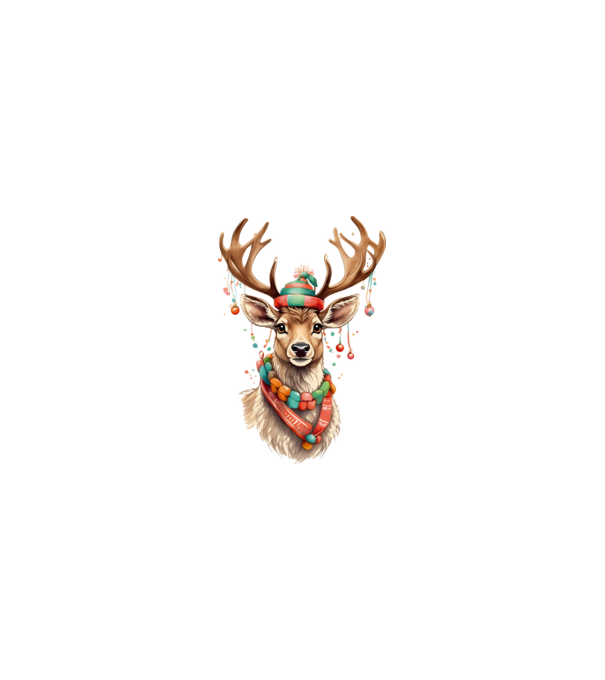 Festive Reindeer model nisipiu pe tricou