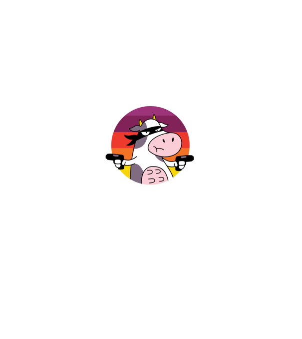 Pew Pew Pew Madafakas Vacă model negru pe tricou