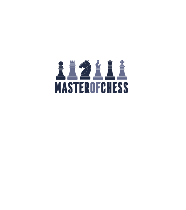Master of Chess model alb pe tricou