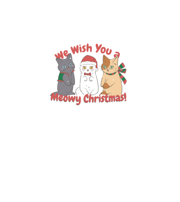 We wish You a Meowy Christmas model turcoaz pe tricou