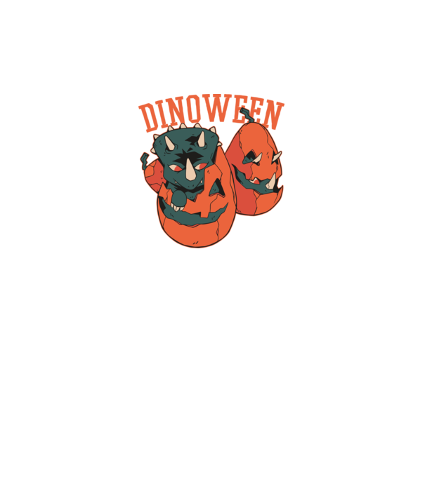 Dinoween model negru pe tricou