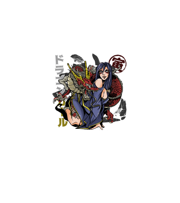 Dragon sexy Anime model negru pe tricou