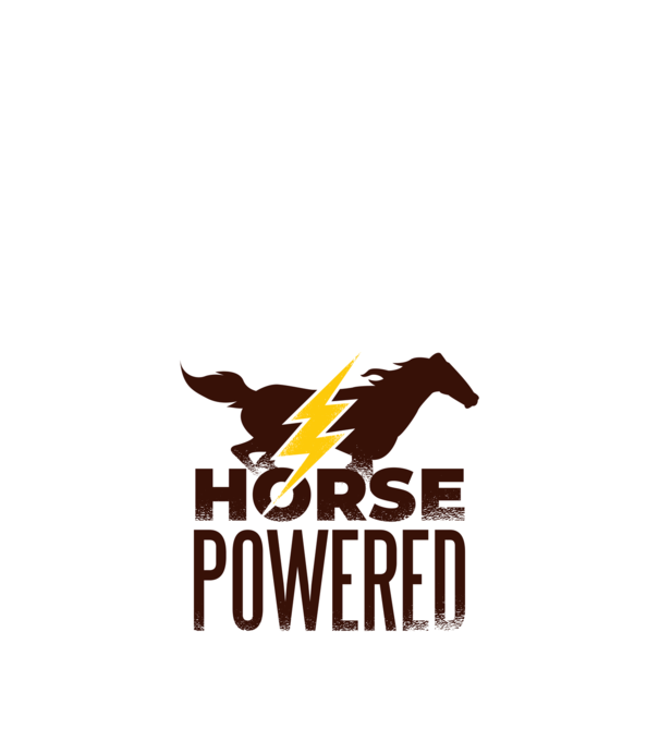 Horse Powered Cal-putere tricou călăreț model nisipiu pe tricou