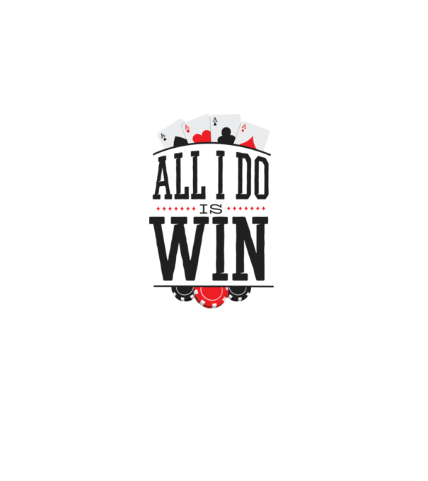 All I do is win Poker model gri pe tricou