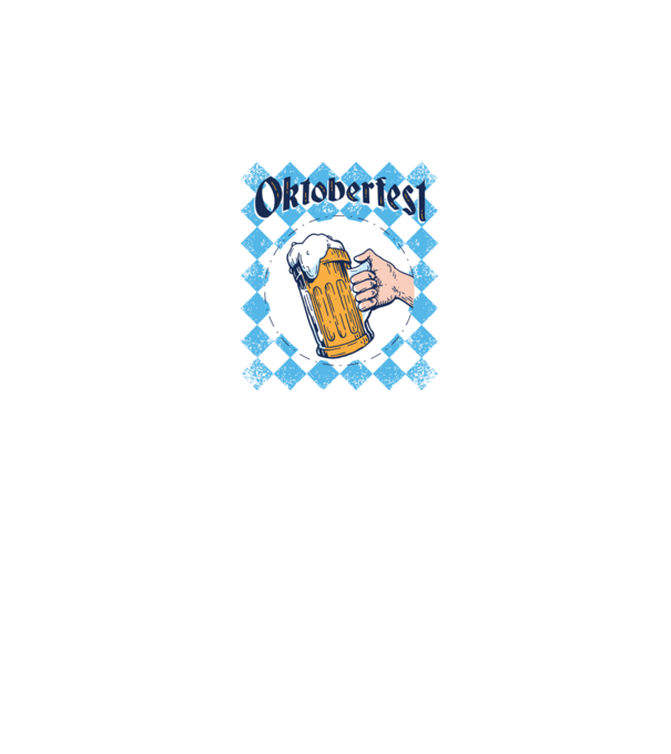 Tricou cu bere Oktoberfest model albastru închis pe tricou