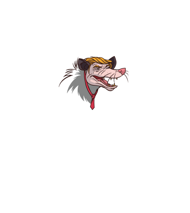 Trump Opossum model gri pe tricou