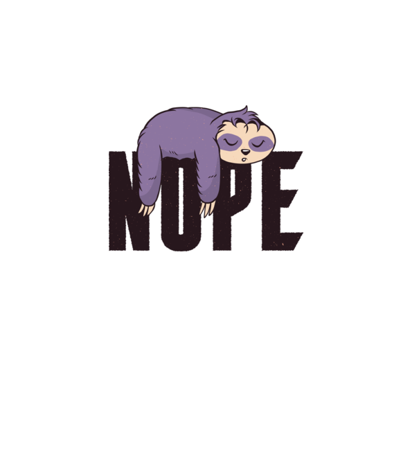 Leneș Nope model alb pe tricou