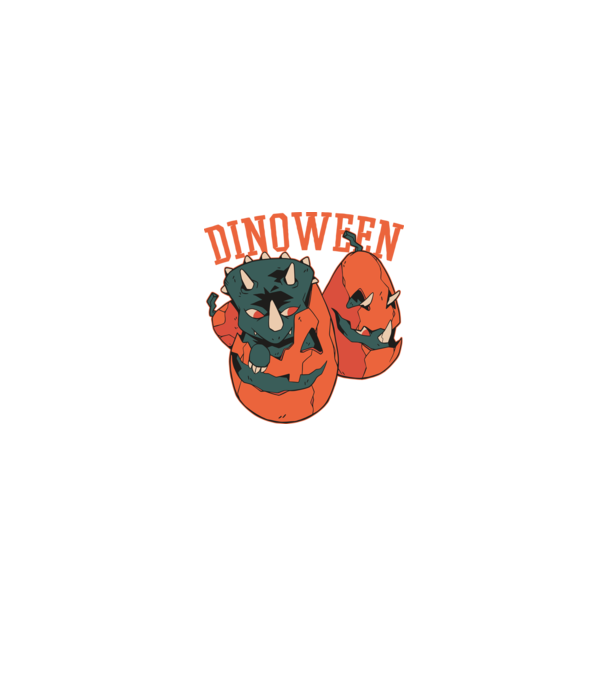 Dinoween model negru pe tricou