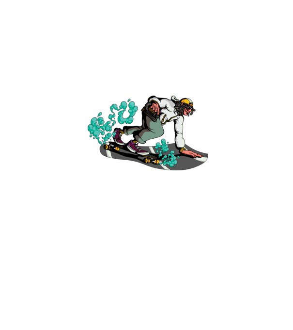 Longboard model gri pe tricou