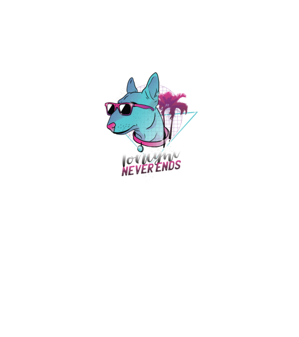 Bullterrier Neon Retro tricou amuzant model negru pe tricou