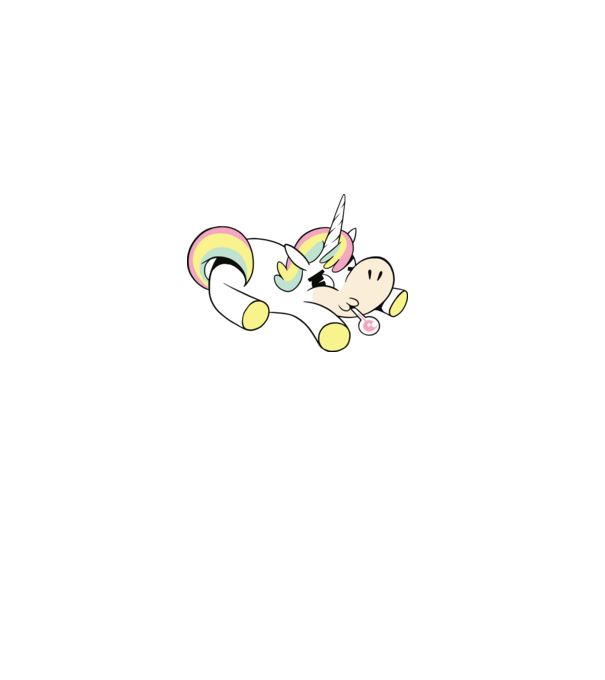 Unicorn bolnav model albastru deschis pe tricou