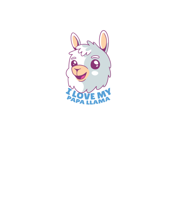 I Love My Papa Llama tricou drăguț cu lamă pentru bunicul model albastru deschis pe tricou