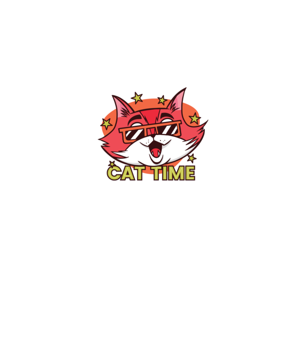 Cat Time Momentul pisicii model alb pe tricou