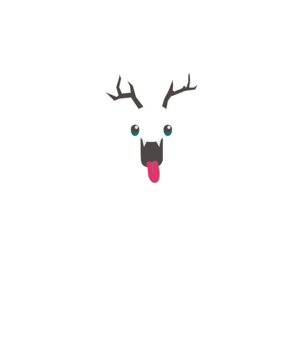 Funny Deer model alb pe tricou