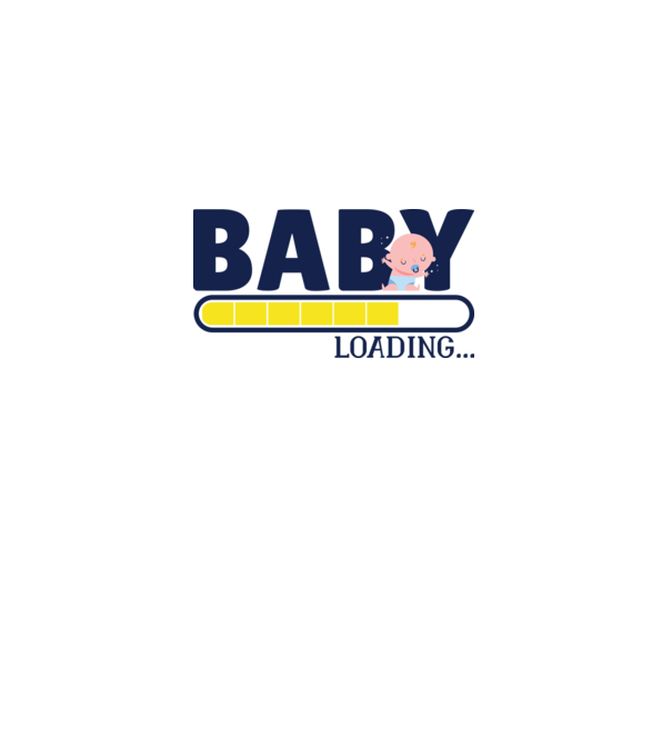 Baby is loading - tricou amuzant pentru mămici model alb pe tricou