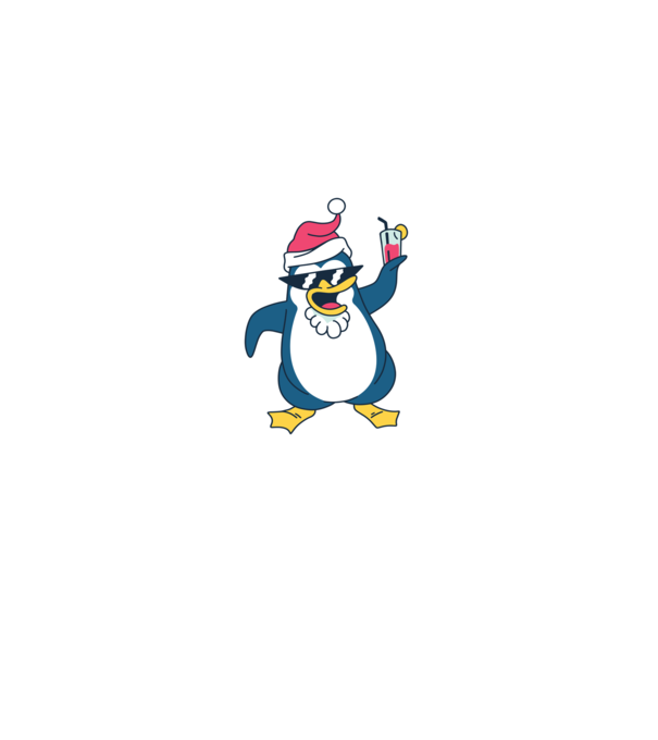 Pinguin de Crăciun model gri pe tricou