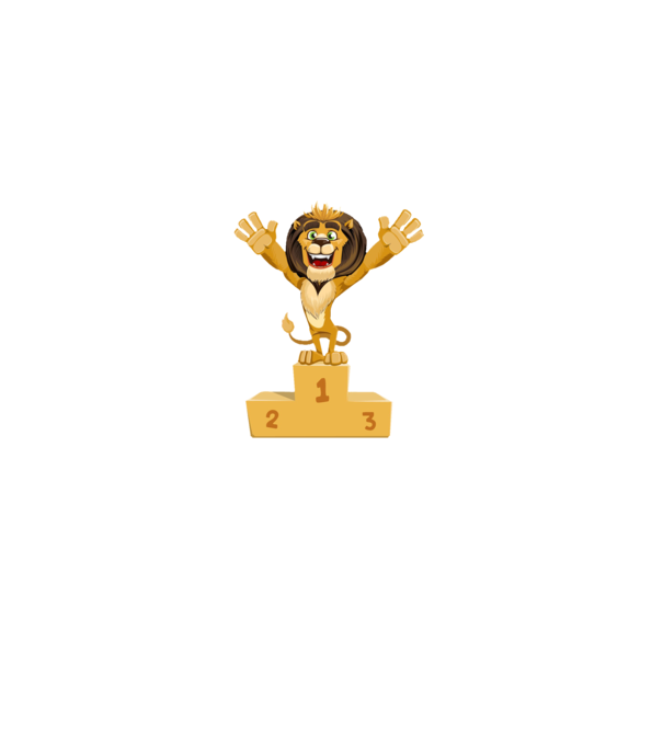 lion champion model alb pe tricou