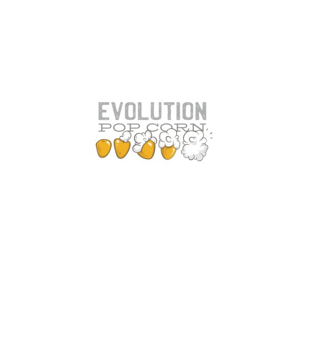 Evoluție Popcorn model negru pe tricou
