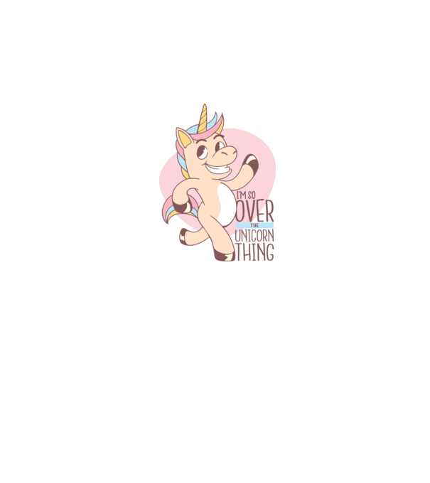 Am trecut de mult peste perioada de Unicorn model alb pe tricou